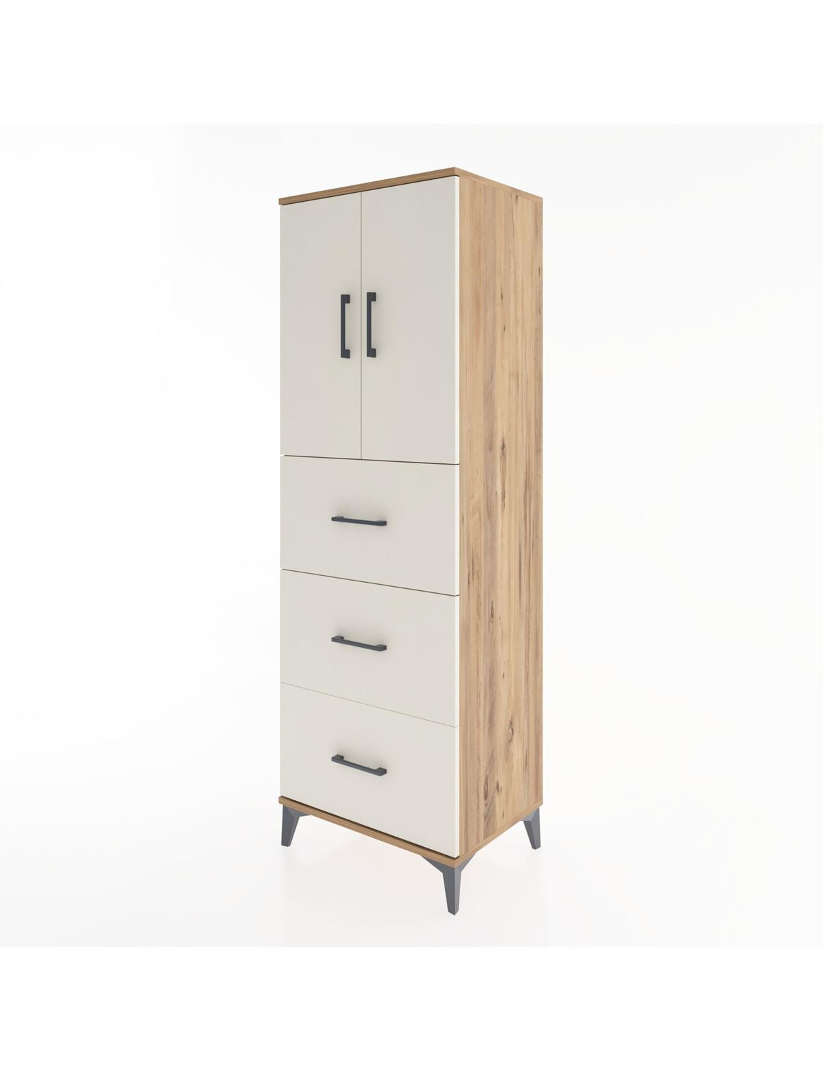 Hyperion Dolap 2 Raflı 3 Çekmeceli 2 Kapaklı 60x44x182 - S56M024V7B