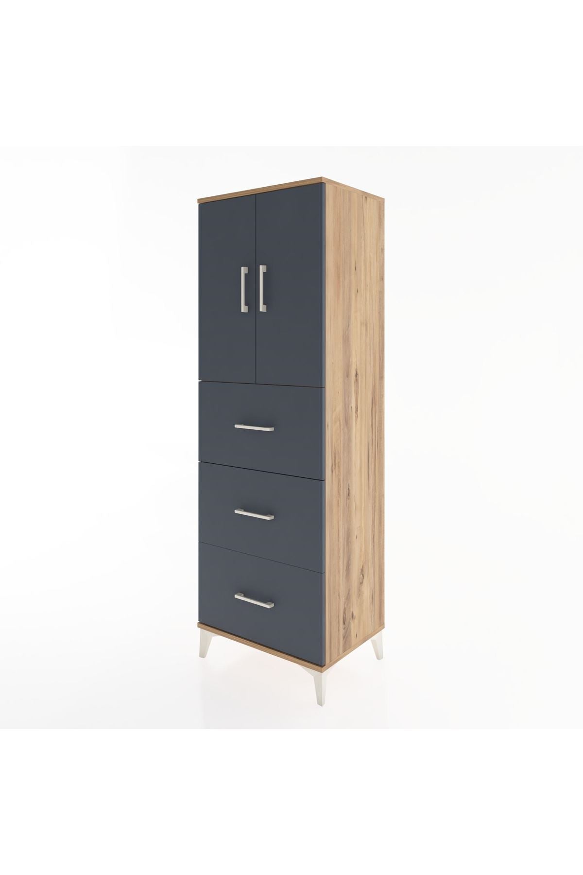 Hyperion Dolap 2 Raflı 3 Çekmeceli 2 Kapaklı 60x44x182 - S56M024V8B