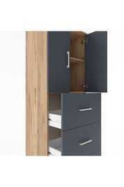 Hyperion Dolap 2 Raflı 3 Çekmeceli 2 Kapaklı 60x44x182 - S56M024V8B
