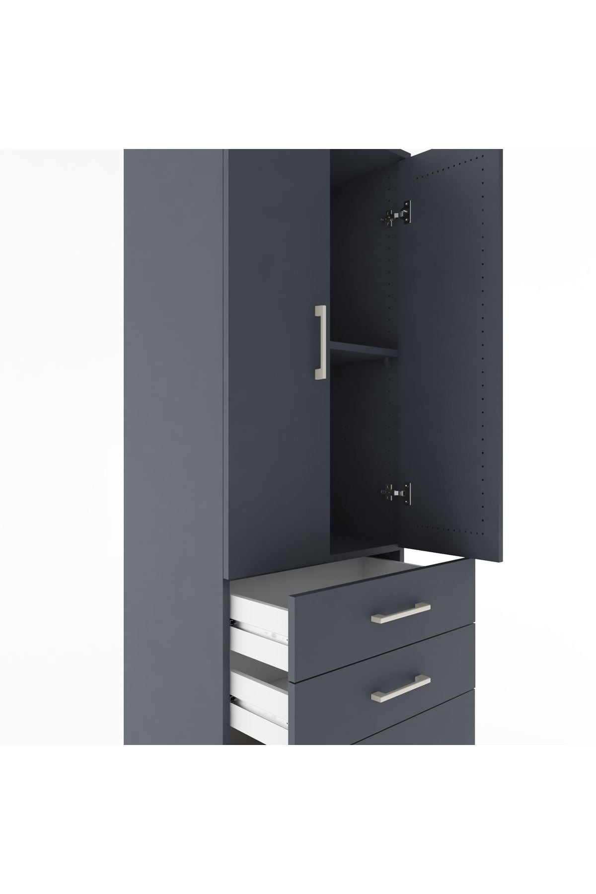 Hyperion Dolap 2 Raflı 3 Çekmeceli 2 Kapaklı 60x44x182 - S56M014V5B