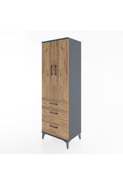 Hyperion Dolap 2 Raflı 3 Çekmeceli 2 Kapaklı 60x44x182 - S56M014V6B