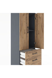 Hyperion Dolap 2 Raflı 3 Çekmeceli 2 Kapaklı 60x44x182 - S56M014V6B