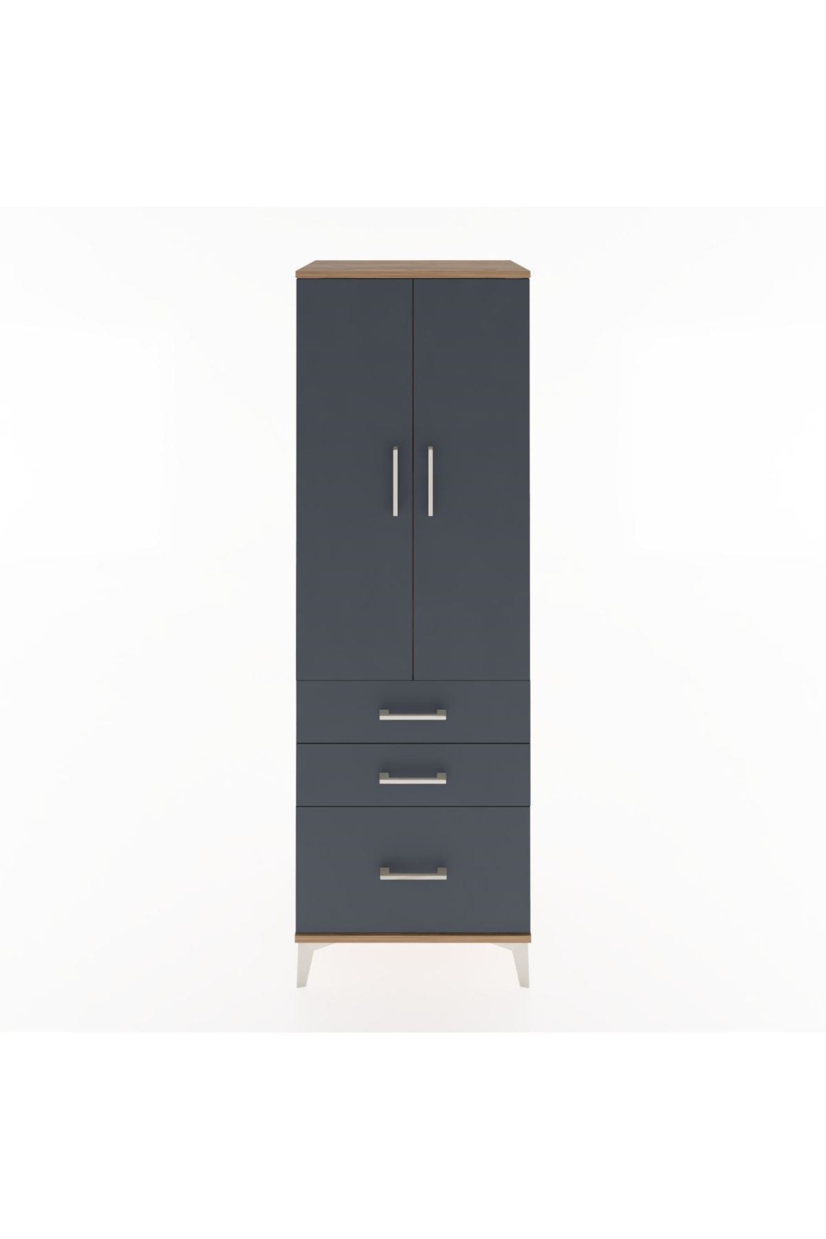 Hyperion Dolap 2 Raflı 3 Çekmeceli 2 Kapaklı 60x44x182 - S56M014V8B