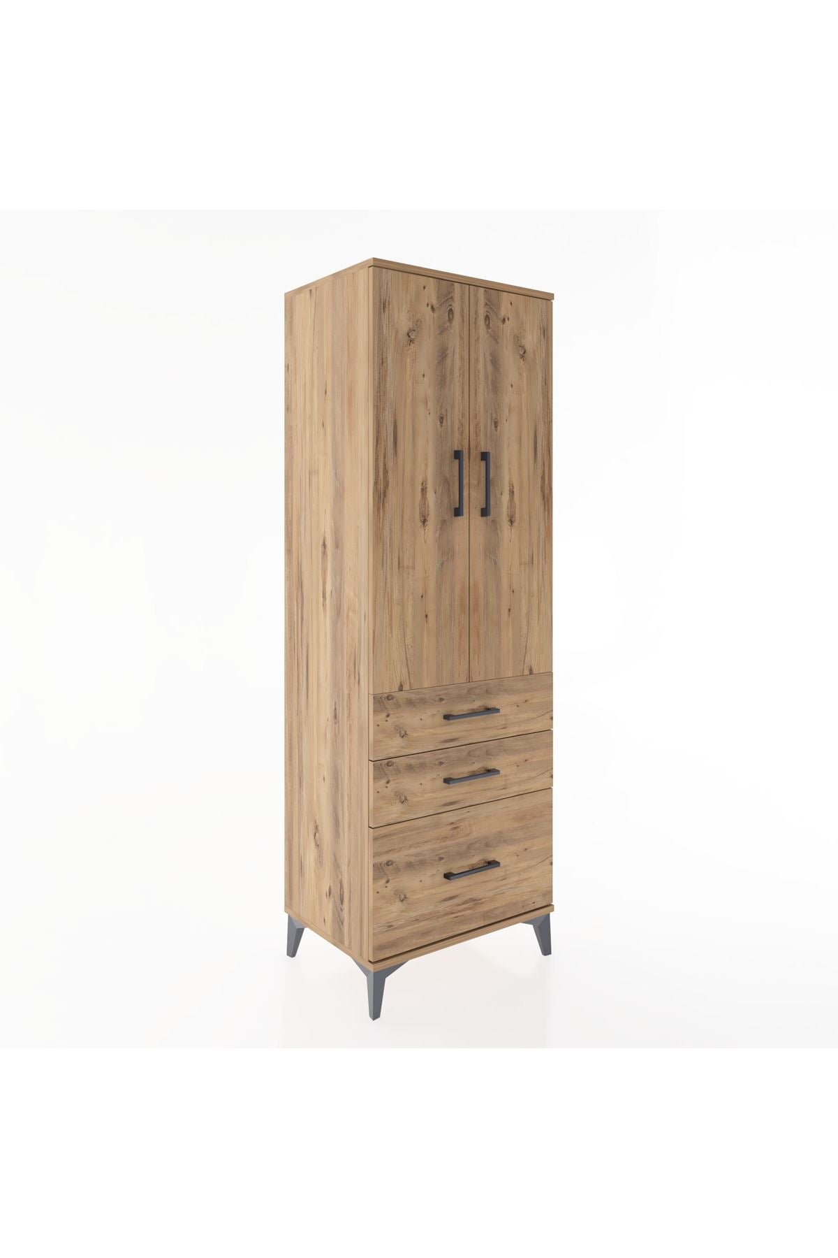 Hyperion Dolap 2 Raflı 3 Çekmeceli 2 Kapaklı 60x44x182 - S56M014V9B