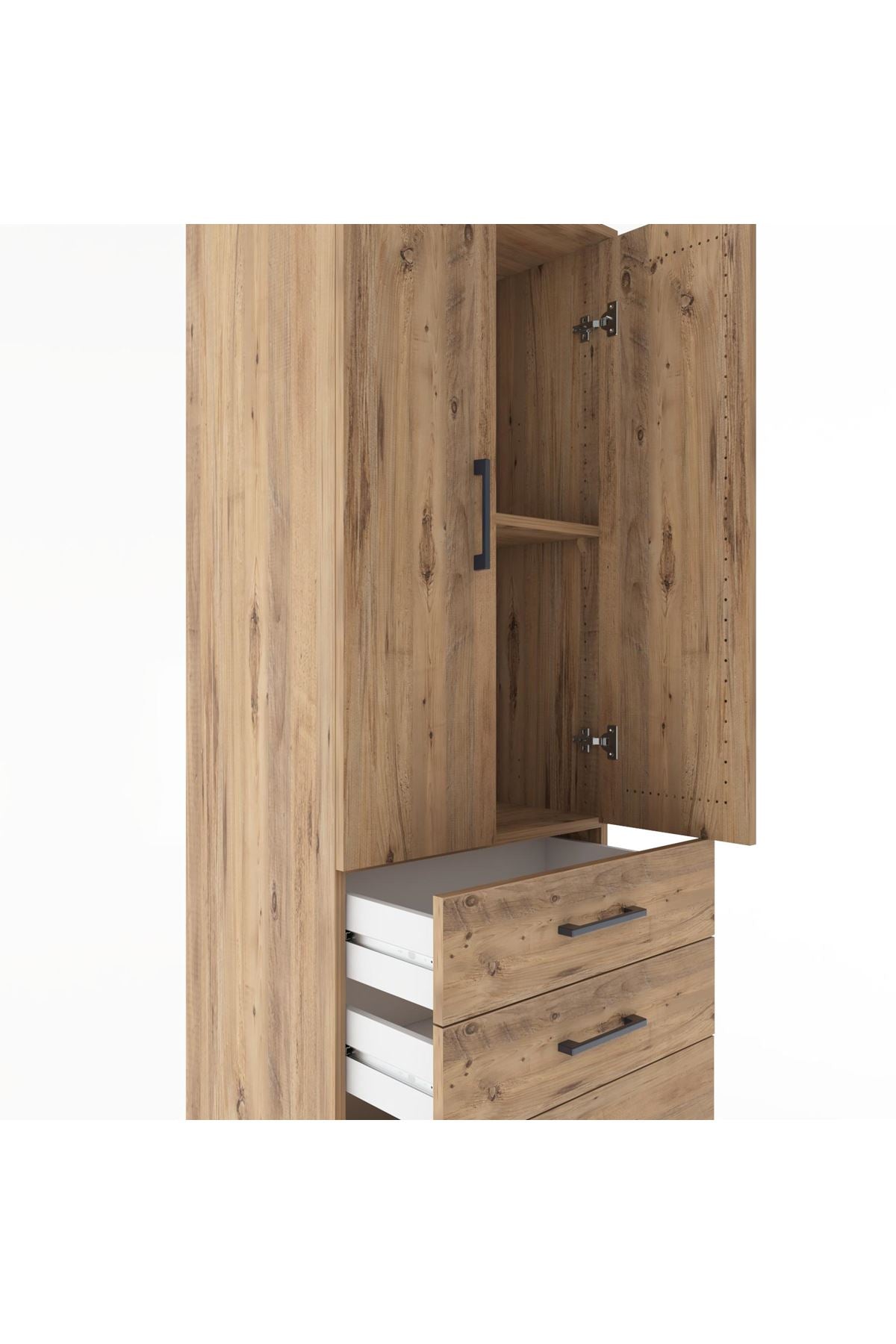 Hyperion Dolap 2 Raflı 3 Çekmeceli 2 Kapaklı 60x44x182 - S56M014V9B