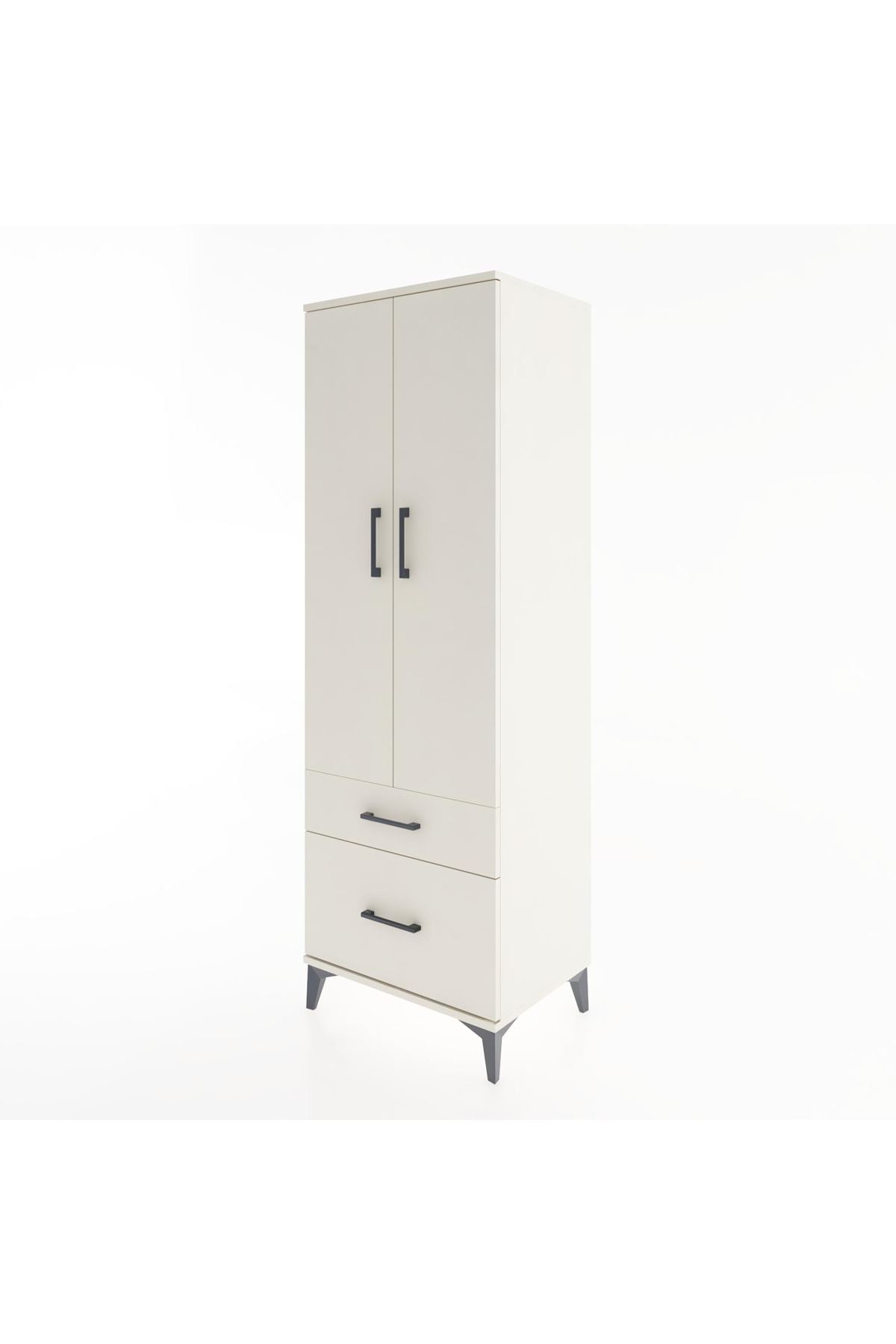 Hyperion Dolap 4 Raflı 2 Çekmeceli 2 Kapaklı 60x44x182 - S56M015V1B