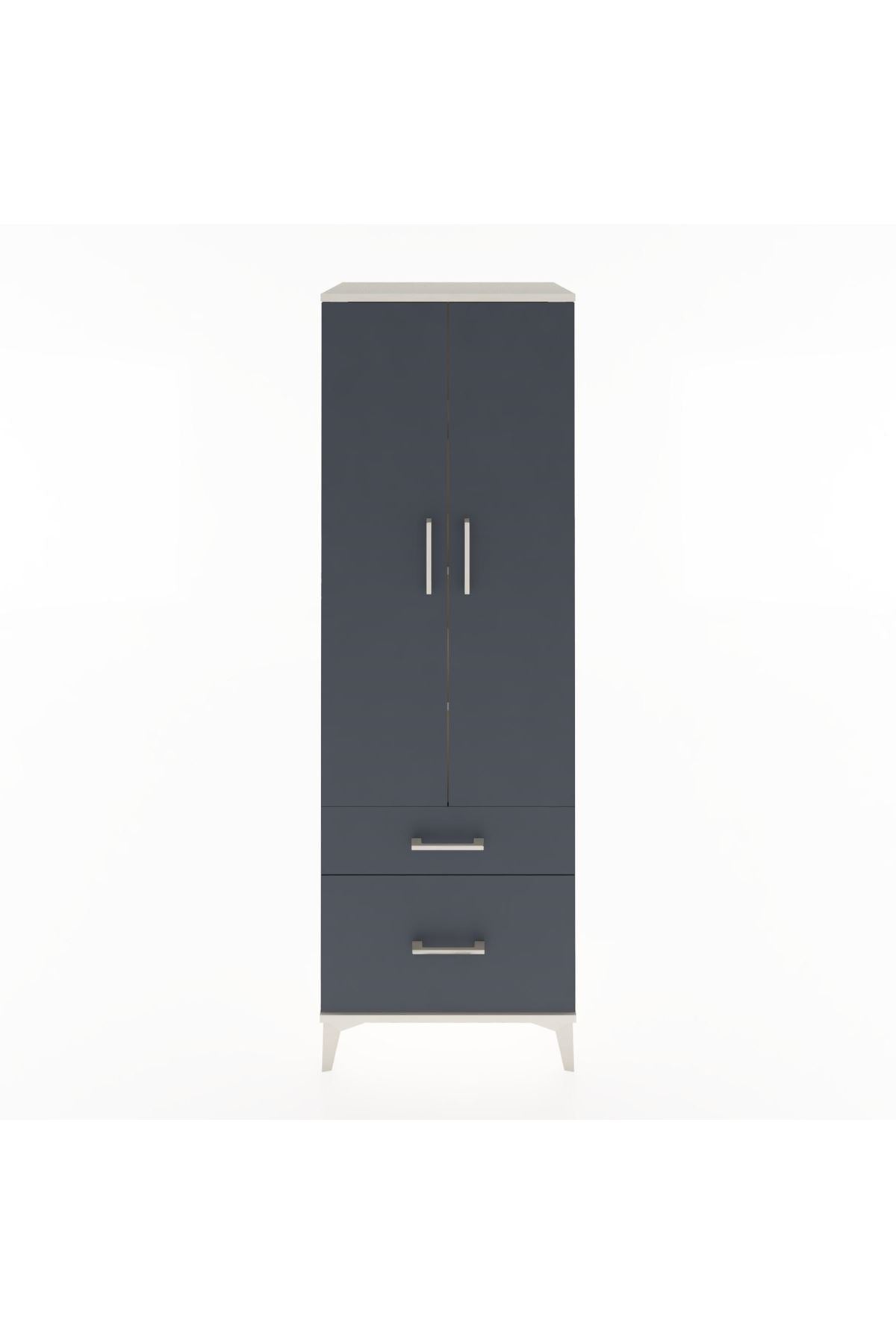 Hyperion Dolap 4 Raflı 2 Çekmeceli 2 Kapaklı 60x44x182 - S56M015V2B
