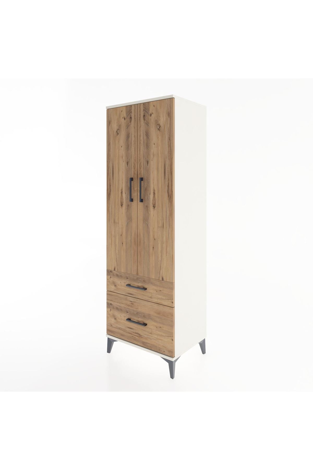 Hyperion Dolap 4 Raflı 2 Çekmeceli 2 Kapaklı 60x44x182 - S56M015V3B