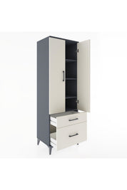 Hyperion Dolap 4 Raflı 2 Çekmeceli 2 Kapaklı 60x44x182 - S56M015V4B