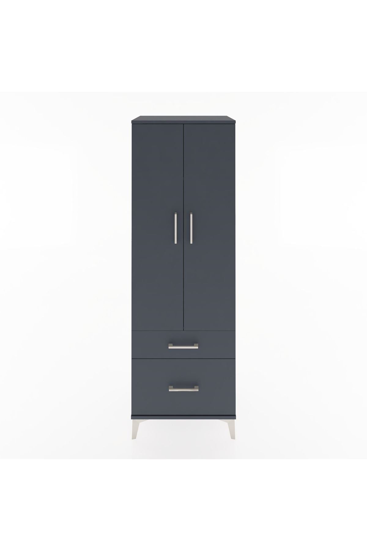 Hyperion Dolap 4 Raflı 2 Çekmeceli 2 Kapaklı 60x44x182 - S56M015V5B