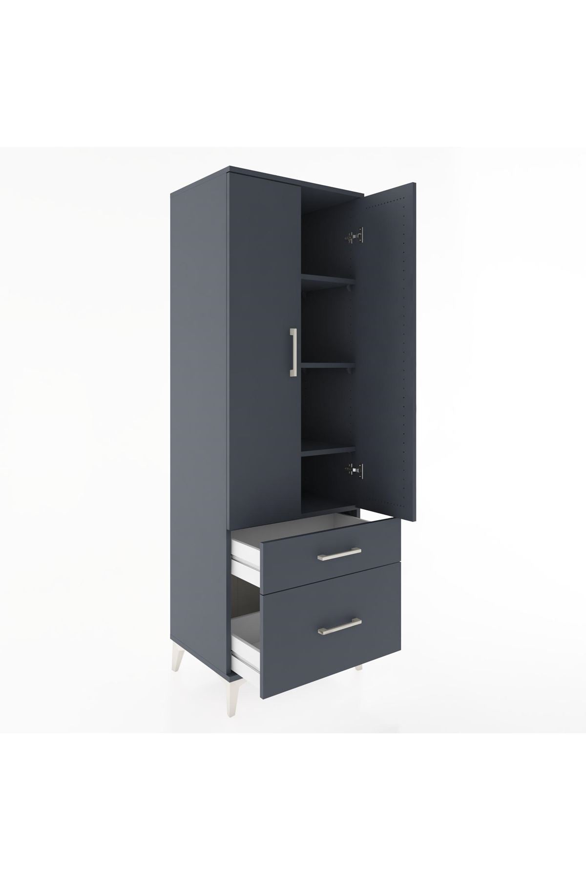 Hyperion Dolap 4 Raflı 2 Çekmeceli 2 Kapaklı 60x44x182 - S56M015V5B