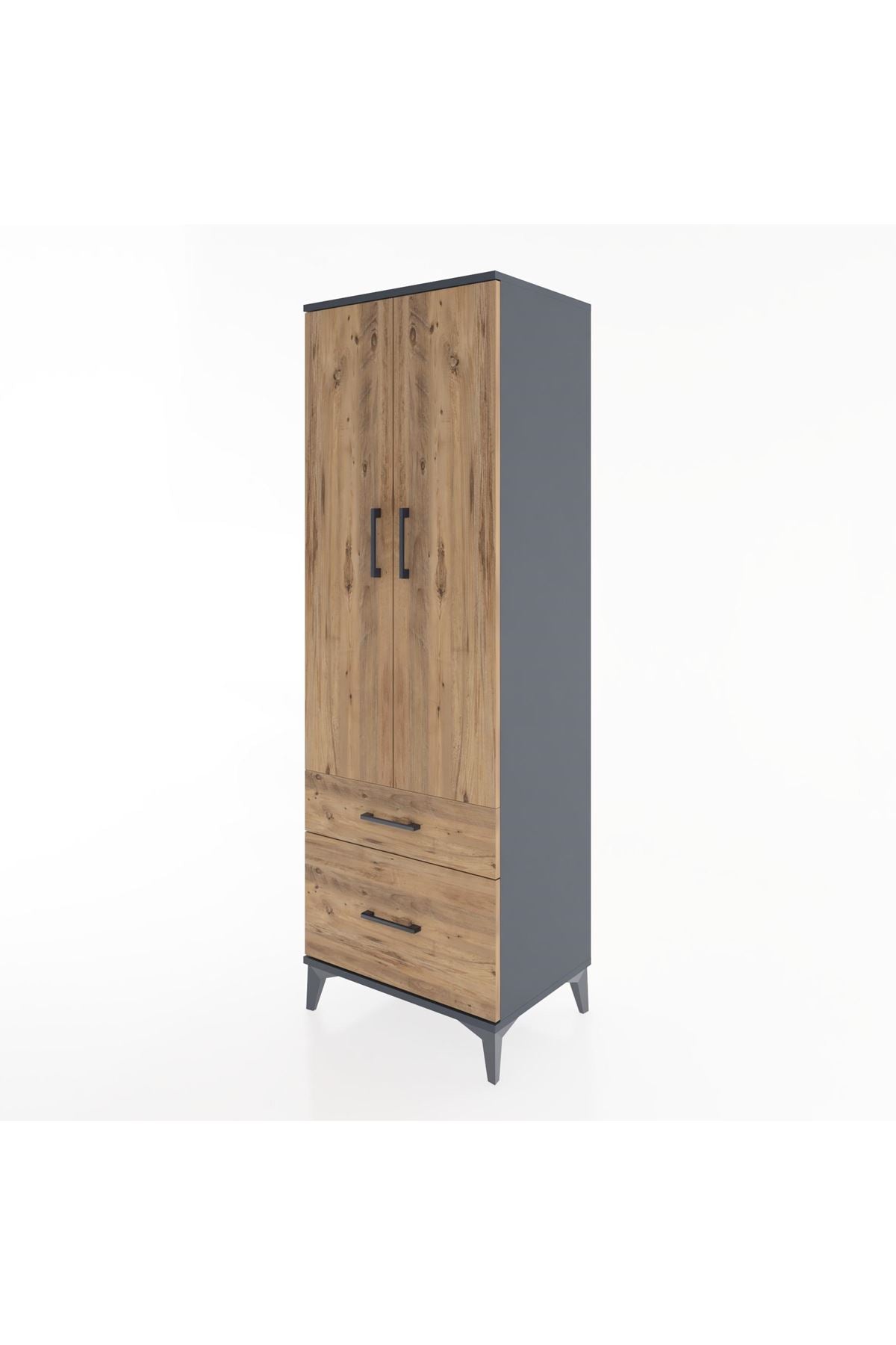 Hyperion Dolap 4 Raflı 2 Çekmeceli 2 Kapaklı 60x44x182 - S56M015V6B