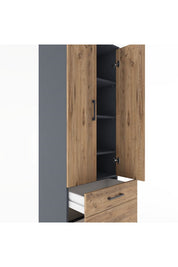 Hyperion Dolap 4 Raflı 2 Çekmeceli 2 Kapaklı 60x44x182 - S56M015V6B