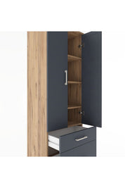 Hyperion Dolap 4 Raflı 2 Çekmeceli 2 Kapaklı 60x44x182 - S56M015V8B