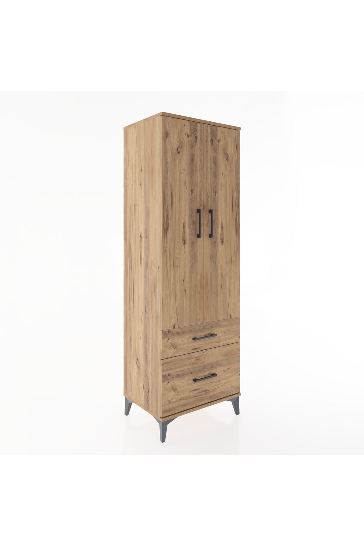 Hyperion Dolap 4 Raflı 2 Çekmeceli 2 Kapaklı 60x44x182 - S56M015V9B