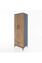 Hyperion Dolap 4 Raflı Tek Çekmeceli 2 Kapaklı 60x44x182 - S56M016V6B