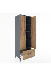 Hyperion Dolap 4 Raflı Tek Çekmeceli 2 Kapaklı 60x44x182 - S56M016V6B