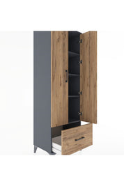 Hyperion Dolap 4 Raflı Tek Çekmeceli 2 Kapaklı 60x44x182 - S56M016V6B