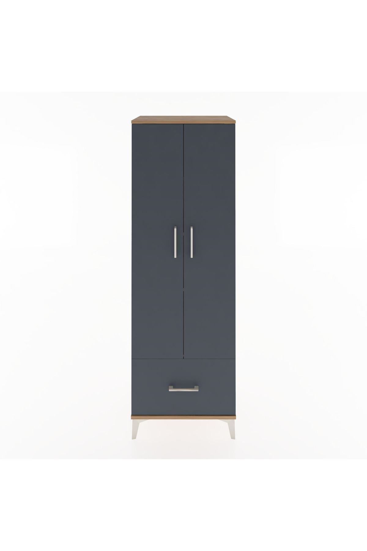 Hyperion Dolap 4 Raflı Tek Çekmeceli 2 Kapaklı 60x44x182 - S56M016V8B
