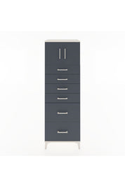 Hyperion Dolap Tek Raflı 6 Çekmeceli 2 Kapaklı 60x44x182 - S56M017V2B