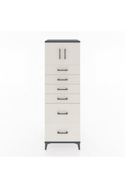 Hyperion Dolap Tek Raflı 6 Çekmeceli 2 Kapaklı 60x44x182 - S56M017V4B