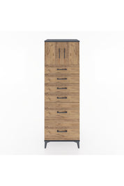 Hyperion Dolap Tek Raflı 6 Çekmeceli 2 Kapaklı 60x44x182 - S56M017V6B