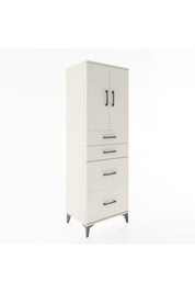 Hyperion Dolap Tek Raflı 4 Çekmeceli 2 Kapaklı 60x44x182 - S56M019V1B