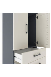 Hyperion Dolap Tek Raflı 4 Çekmeceli 2 Kapaklı 60x44x182 - S56M019V4B