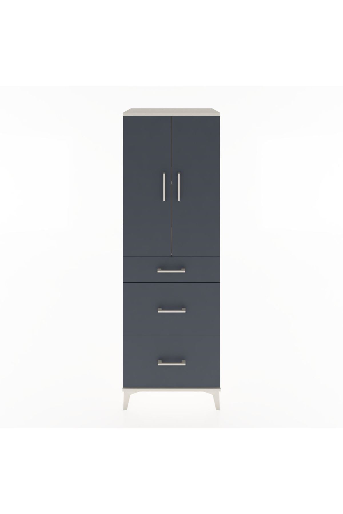 Hyperion Dolap 2 Raflı 3 Çekmeceli 2 Kapaklı 60x44x182 - S56M020V2B