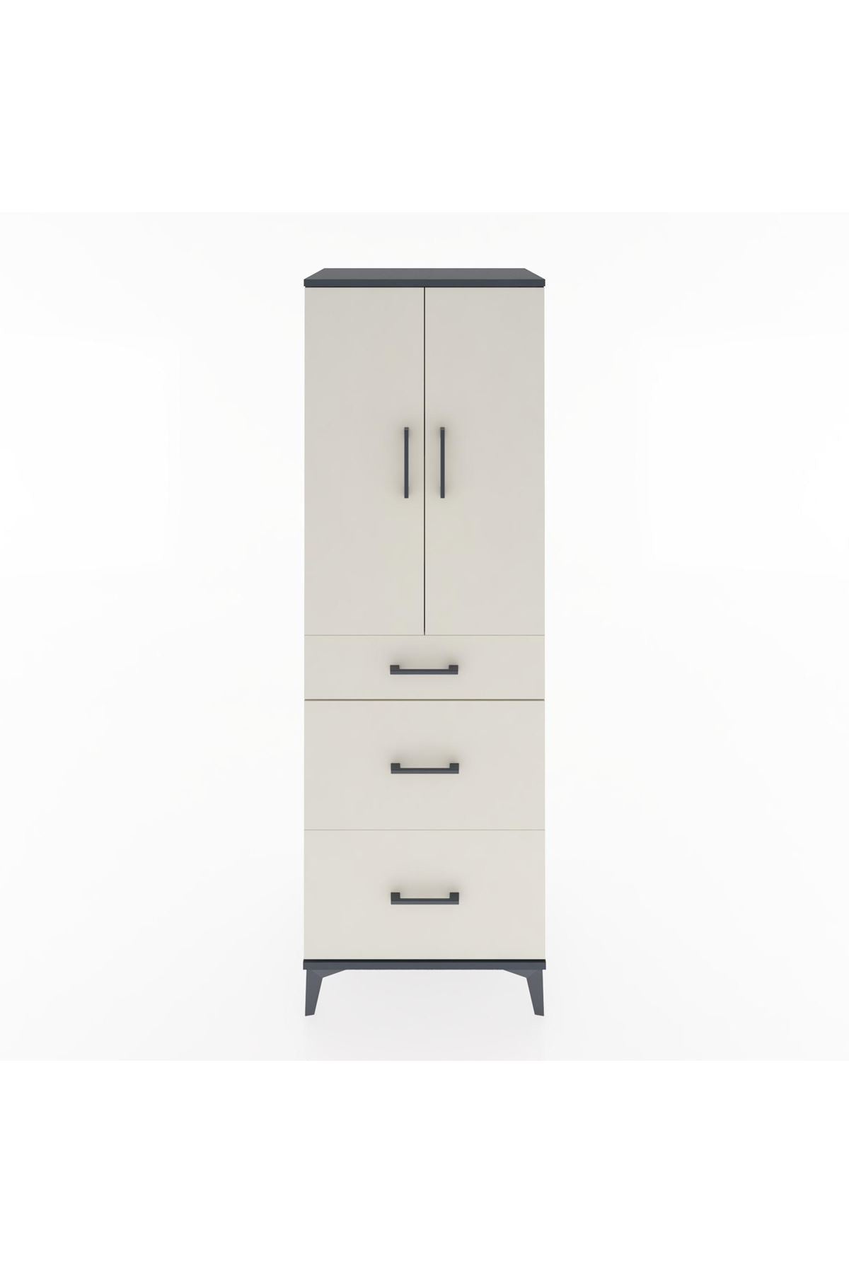 Hyperion Dolap 2 Raflı 3 Çekmeceli 2 Kapaklı 60x44x182 - S56M020V4B