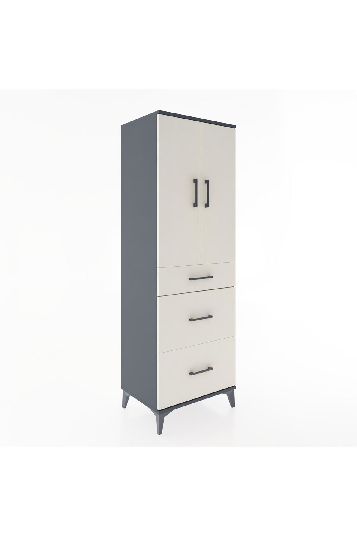 Hyperion Dolap 2 Raflı 3 Çekmeceli 2 Kapaklı 60x44x182 - S56M020V4B