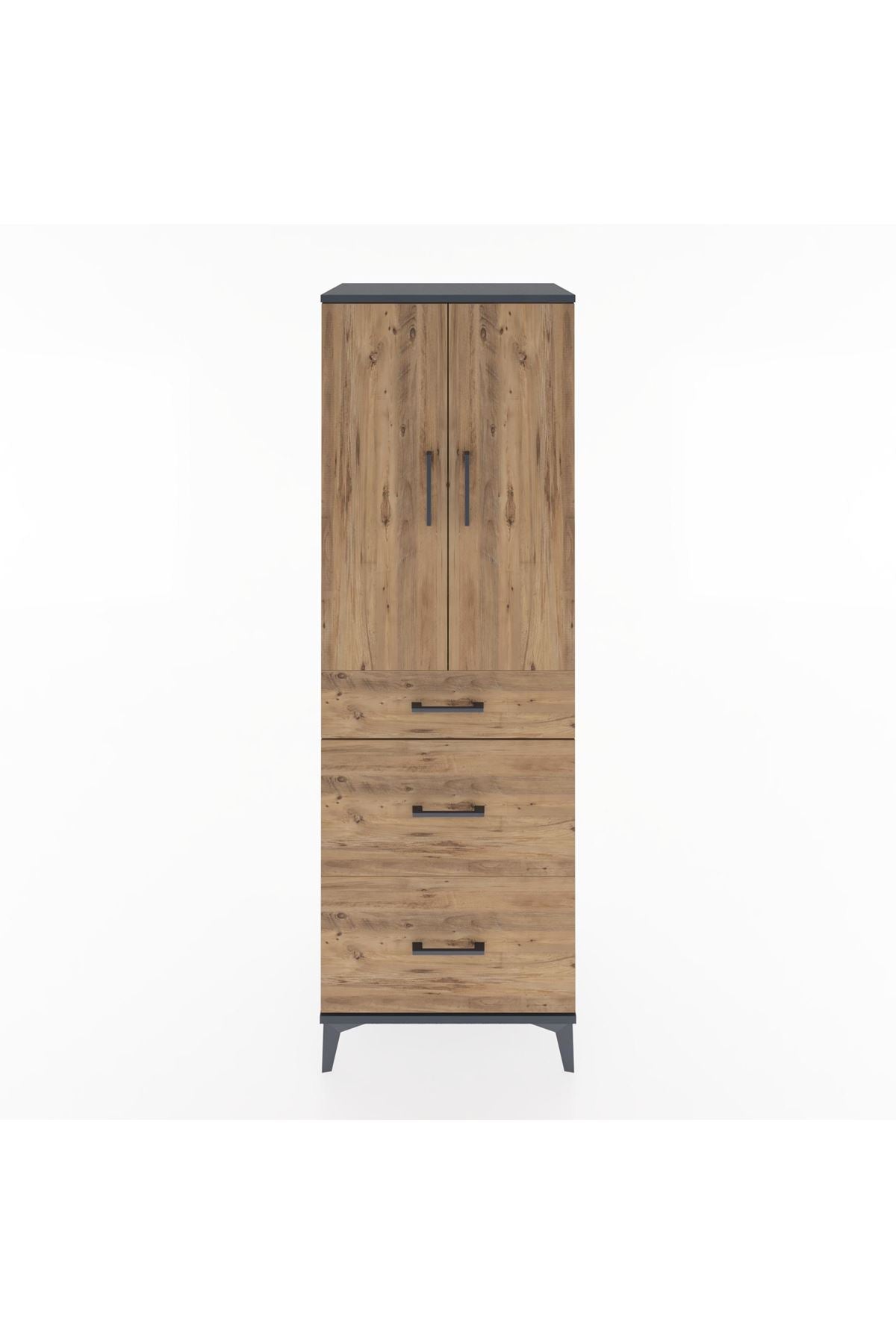 Hyperion Dolap 2 Raflı 3 Çekmeceli 2 Kapaklı 60x44x182 - S56M020V6B