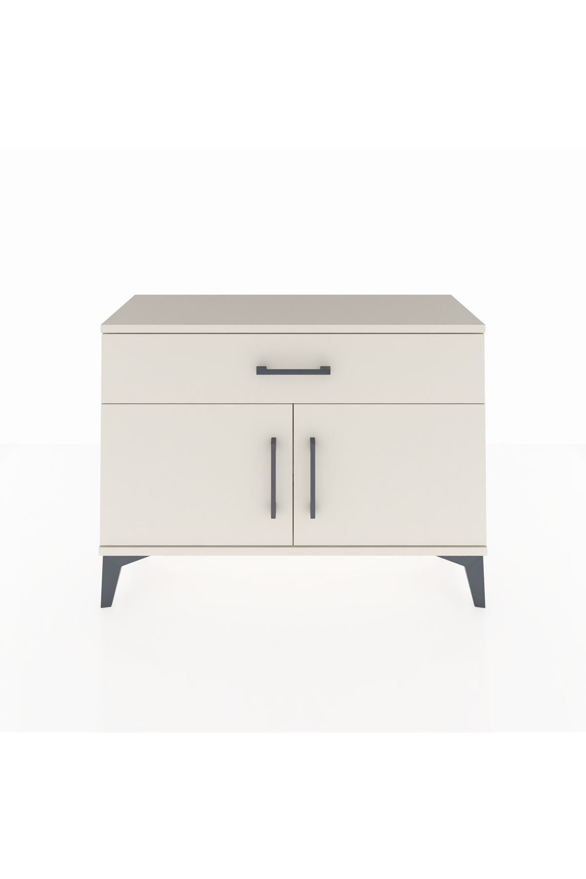 Arges Şifonyer Tek Raflı Tek Çekmeceli 2 Kapaklı 88x30x64 - S02M011V1A