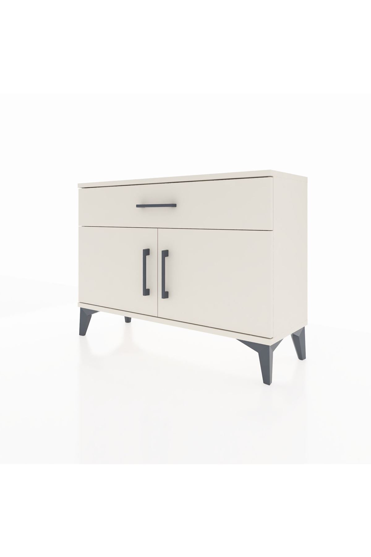 Arges Şifonyer Tek Raflı Tek Çekmeceli 2 Kapaklı 88x30x64 - S02M011V1A