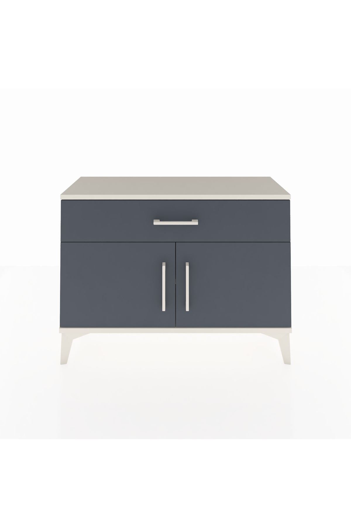 Arges Şifonyer Tek Raflı Tek Çekmeceli 2 Kapaklı 88x30x64 - S02M011V2A