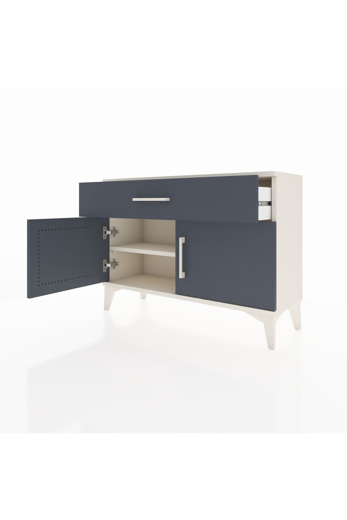 Arges Şifonyer Tek Raflı Tek Çekmeceli 2 Kapaklı 88x30x64 - S02M011V2A
