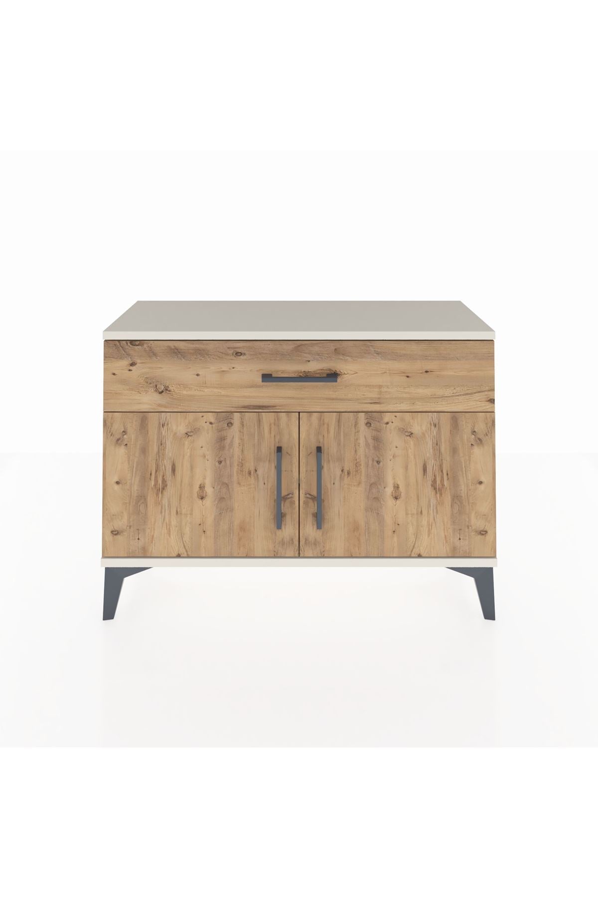 Arges Şifonyer Tek Raflı Tek Çekmeceli 2 Kapaklı 88x30x64 - S02M011V3A