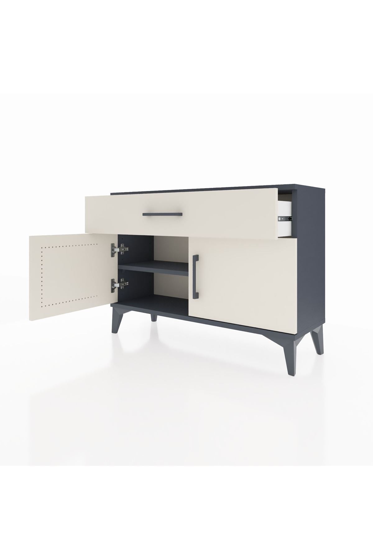 Arges Şifonyer Tek Raflı Tek Çekmeceli 2 Kapaklı 88x30x64 - S02M011V4A