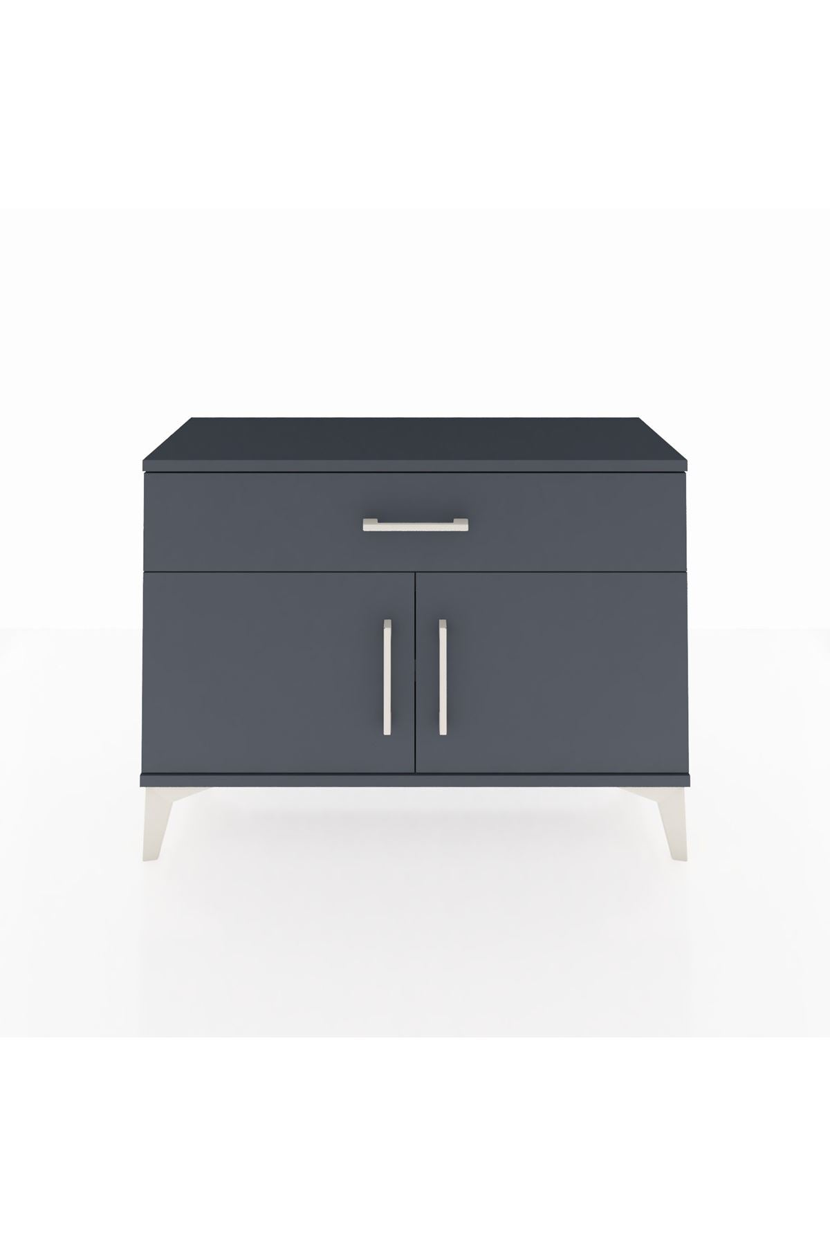 Arges Şifonyer Tek Raflı Tek Çekmeceli 2 Kapaklı 88x30x64 - S02M011V5A