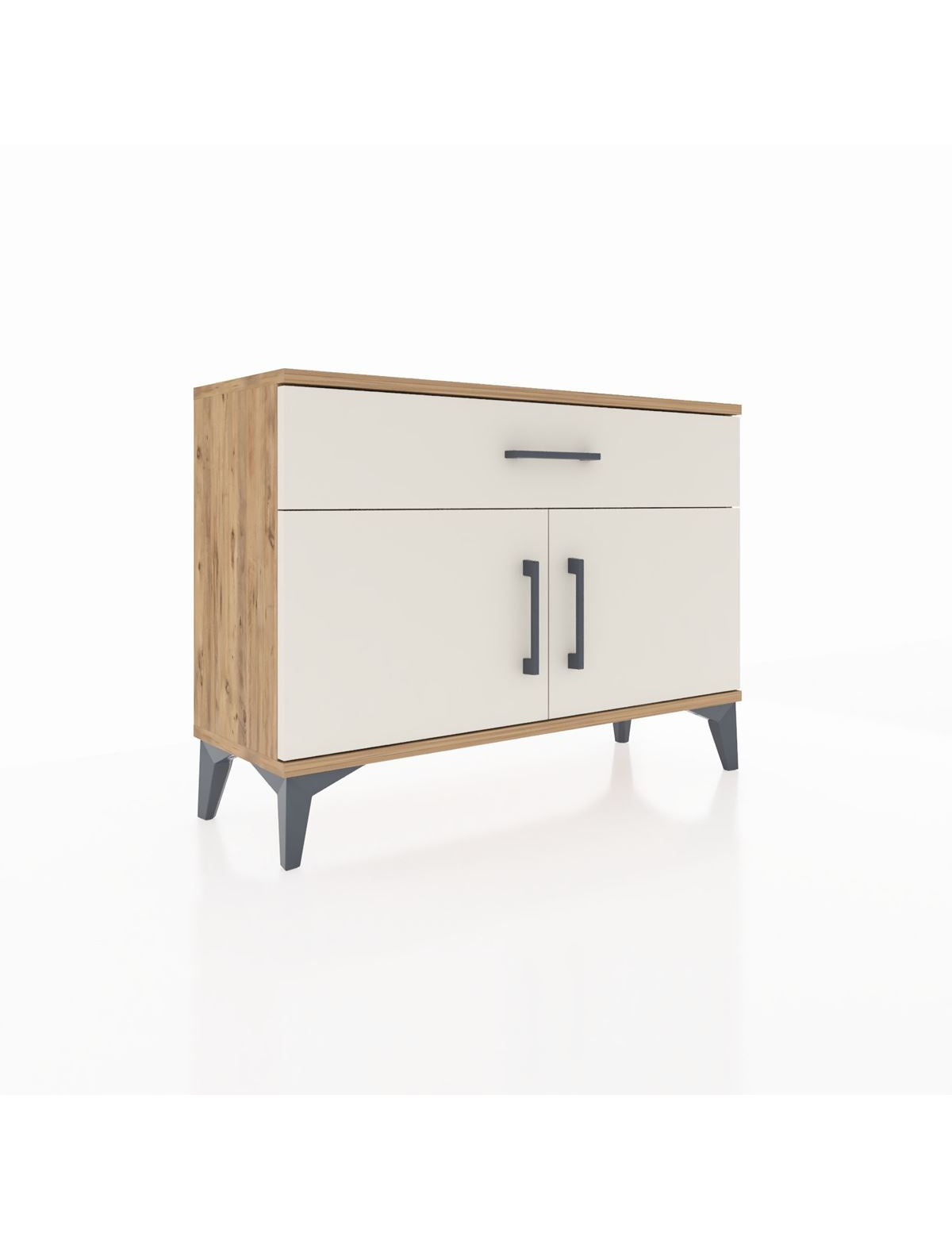 Arges Şifonyer Tek Raflı Tek Çekmeceli 2 Kapaklı 88x30x64 - S02M011V7A