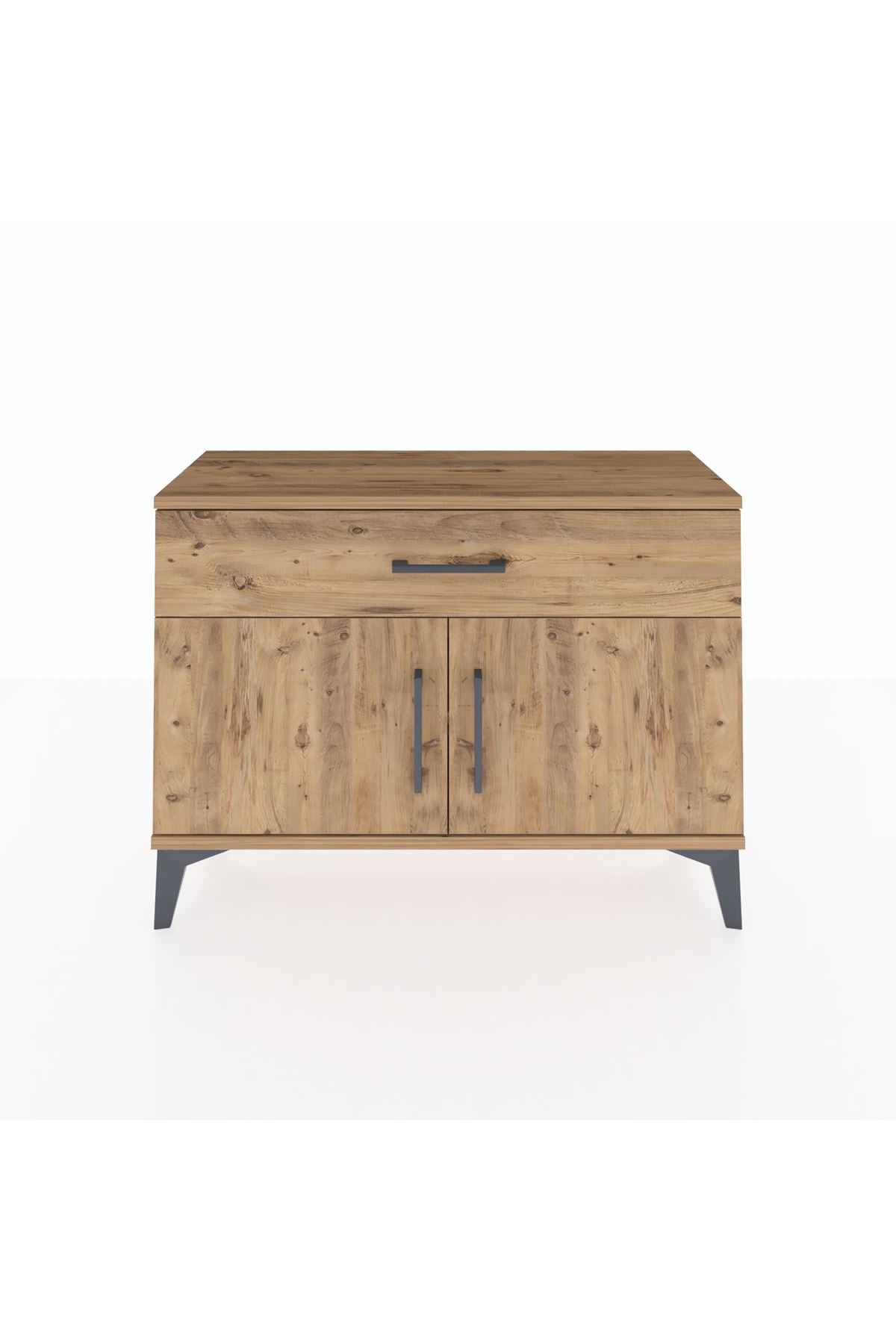Arges Şifonyer Tek Raflı Tek Çekmeceli 2 Kapaklı 88x30x64 - S02M011V9A