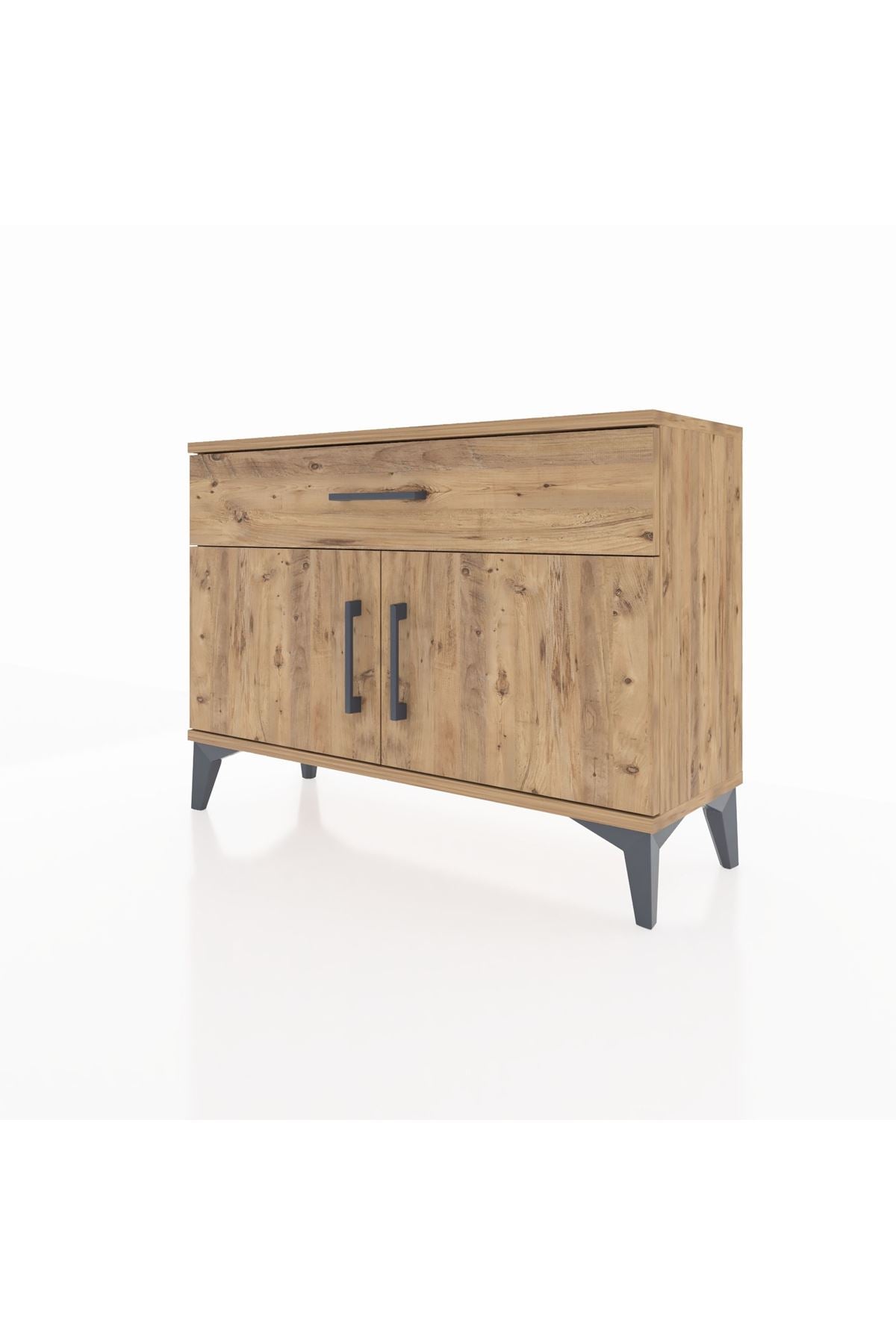Arges Şifonyer Tek Raflı Tek Çekmeceli 2 Kapaklı 88x30x64 - S02M011V9A