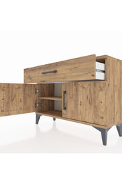 Arges Şifonyer Tek Raflı Tek Çekmeceli 2 Kapaklı 88x30x64 - S02M011V9A