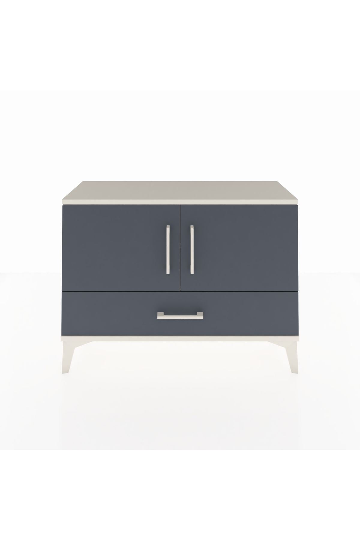 Arges Şifonyer 2 Raflı Tek Çekmeceli 2 Kapaklı 88x30x64 - S02M013V2A