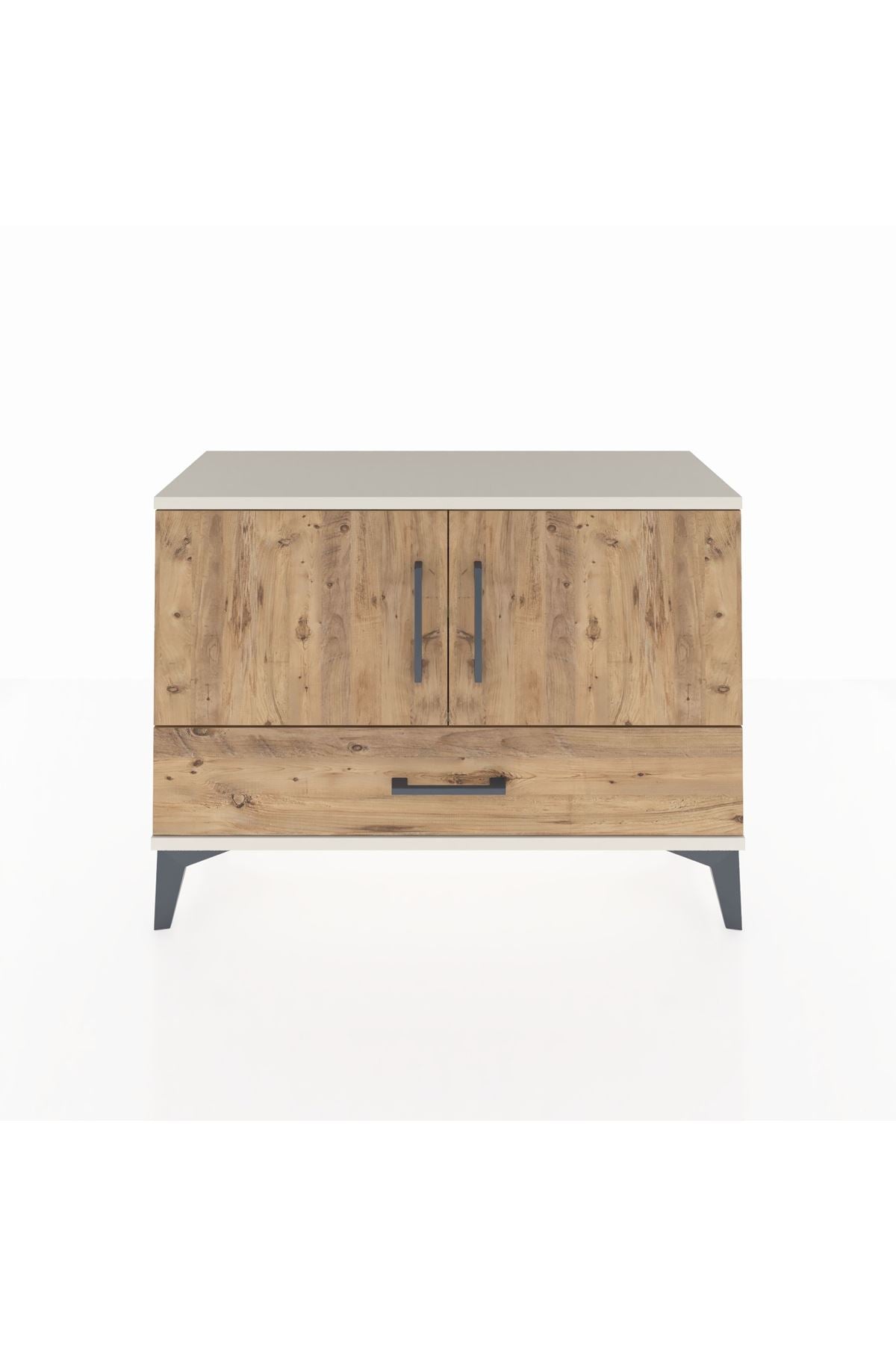 Arges Şifonyer 2 Raflı Tek Çekmeceli 2 Kapaklı 88x30x64 - S02M013V3A