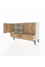 Arges Şifonyer 2 Raflı Tek Çekmeceli 2 Kapaklı 88x30x64 - S02M013V3A