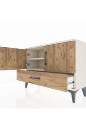Arges Şifonyer 2 Raflı Tek Çekmeceli 2 Kapaklı 88x30x64 - S02M013V3A