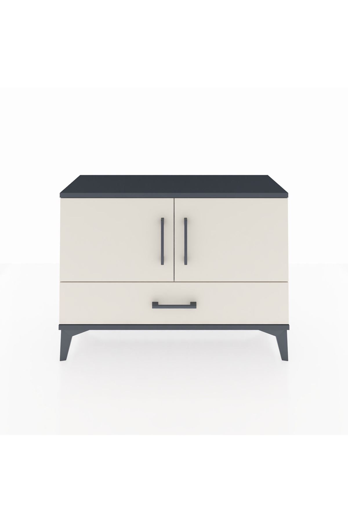 Arges Şifonyer 2 Raflı Tek Çekmeceli 2 Kapaklı 88x30x64 - S02M013V4A