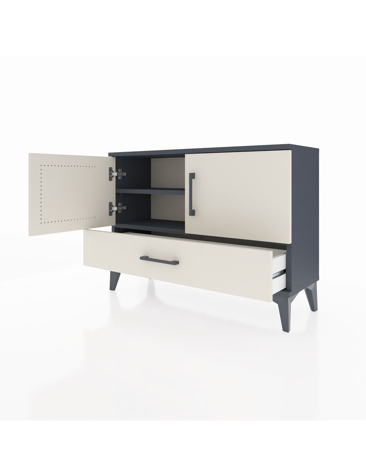 Arges Şifonyer 2 Raflı Tek Çekmeceli 2 Kapaklı 88x30x64 - S02M013V4A