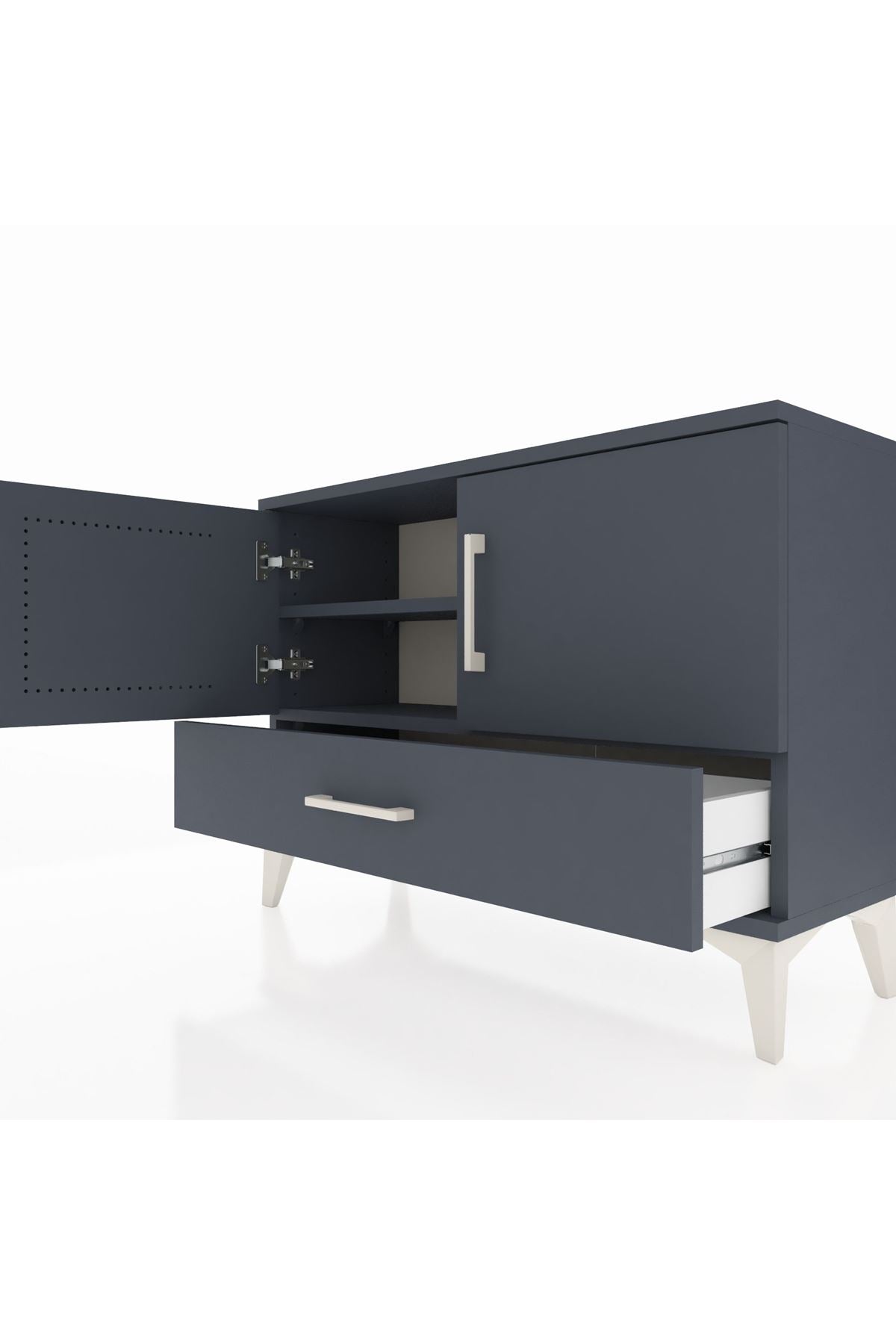 Arges Şifonyer 2 Raflı Tek Çekmeceli 2 Kapaklı 88x30x64 - S02M013V5A